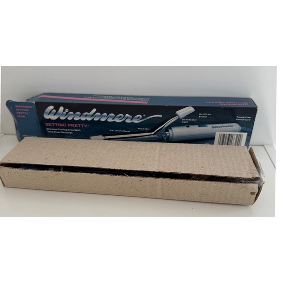 Windmere Setting Pretty Chrome Curling Iron 3/4 Inch Barrel 2 Heat Settings - Picture 9 of 14